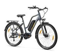 Touroll Bici elettrica, motore centrale da 250 W, 25 km/h, cambio a 7 velocità, sensore di coppia, freni idraulici a doppio disco, pneumatici in gomma da 27,5" x2,1,MA2-Grigio