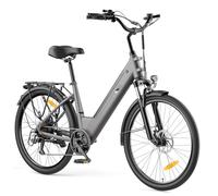 Touroll Bicicletta elettrica J2 ST, pneumatici da 26'', batteria da 15,6 Ah, motore da 250 W e 45 Nm, autonomia di 100 km, ideale per i pendolari in città (Grigio)