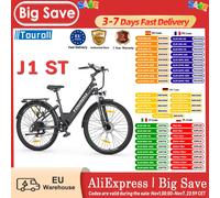 Touroll J1 ST Bici da trekking con motore da 250 W Ruote da 27,5 pollici Batteria da 561,6 Wh Portata 100 km Freno a disco meccanico e freno elettronico Touroll J1 ST