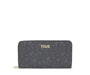 TOUS Billetera M. Kaos Mini Lines Gris Oscuro, Accessori da Viaggio-Portafogli Donna, Grigio, mediana