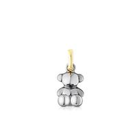 TOUS Bold Bear - Ciondolo da donna in argento Sterling con placcatura in oro 18 carati, motivo orso da 11 mm, carino e originale, collezione originale