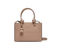 TOUS Borsa a mano design in rilievo, colore beige, tracolla regolabile