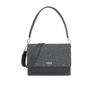 TOUS Borsa a tracolla con design monogramma, grigio scuro, tracolla regolabile, dettagli dorati