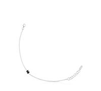 TOUS Bracciale catena in argento con orsetto in onice 6 mm Icon Color
