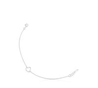 TOUS Bracciale da donna in argento Sterling con motivo a cuore, lunghezza 17,5 cm, elegante e raffinato, collezione Silueta