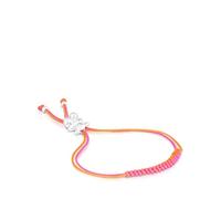 TOUS Bracciale da donna in argento sterling con motivo a orso fucsia e arancione