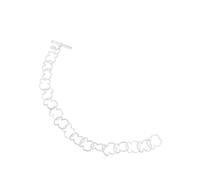 TOUS Bracciale da donna in argento sterling con motivo orsi a giostra 1,25 cm, lunghezza 19 cm, classico ed elegante, collezione carosello, 19 cm, Argento sterling
