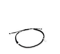 Tous - Bracciale in argento sterling con spinello e cordoncino nero