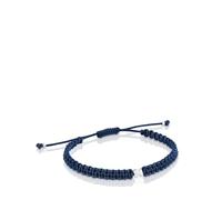 TOUS Bracciale in nylon con motivo a orso in argento di prima legge, lunghezza 17 cm, collezione Motivi