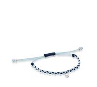 TOUS Bracciale in nylon con motivo a orso in argento di prima legge, lunghezza 17 cm, collezione Motivi