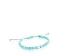 TOUS Bracciale in nylon con motivo a stella di fiore in argento prima legge, lunghezza 17 cm, collezione motivi