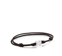 Tous - Bracciale Super Micro, con cordino marrone, in acciaio inox