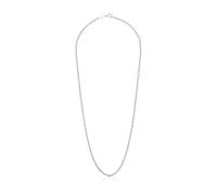 TOUS Collana girocollo da donna in argento con chiusura a cordoncino, lunghezza 50 cm, collezione Basics