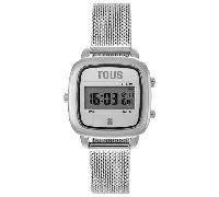 TOUS D-Logo Mini Digital Watch 3000139600 - Stainless Steel Bracelet, Chronograph, Alarm