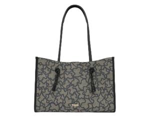 TOUS Kaos Icon Shopper Grande 2002436944 - Borsa shopper da donna, marrone e nero, borsa tote grande, doppio manico, design iconico