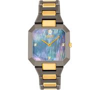 TOUS Orologio analogico con bracciale in acciaio nero, oro e quadrante in madreperla grigio Karat 3000144800