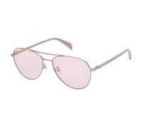 TOUS Sto437 Occhiali, Rosso Lucido con Oro Rosso con Parti Coloured, 60 Donna