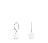 TOUS Orecchini a cerchio con motivo floreale in argento first legge, collezione TOUS Motivi