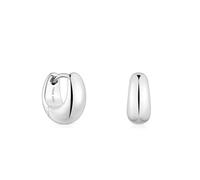 TOUS Orecchini a cerchio corti da donna in argento di prima legge, collezione Basics