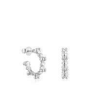 TOUS Orecchini a cerchio da donna in argento Sterling 3D a forma di orso da 12 mm, carini e originali, collezione Bold Bear