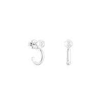 TOUS Orecchini a cerchio da donna in argento sterling con perla collezione Icon Pearl, 1,3 cm, Argento sterling, Nessuna pietra preziosa