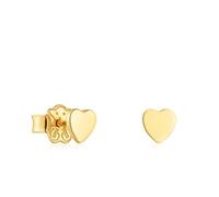TOUS Orecchini con motivo a cuore con placcatura in oro 18 carati su argento, collezione TOUS Motivi