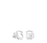 TOUS Orecchini da Donna in Argento Sterling con Chiusura a Pressione, Misura Orso: 1,15 cm, Versatili e Iconici, Collezione New Carrusel
