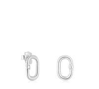 TOUS Orecchini piccoli da donna in argento first legge, collezione Hold Oval