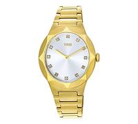 TOUS Orologio analogico con bracciale in acciaio con placcatura IP color oro Karat Oval