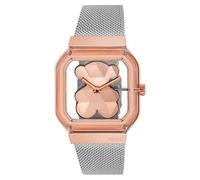 TOUS Orologio analogico con bracciale in acciaio D-Bear Party, Oro rosa e argento, Classico
