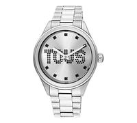 TOUS Orologio analogico con bracciale in acciaio e cristalli T-Logo, argento, Bracciale