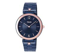 TOUS Orologio analogico con bracciale in acciaio placcato IP in colore blu e acciaio placcato IP color oro rosa S-Band