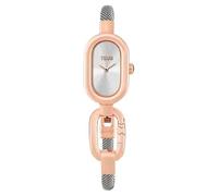 TOUS Orologio analogico/digitale con bracciale in acciaio e acciaio rosa Hold ovale