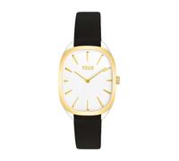 TOUS Orologio analogico in acciaio con cinturino in pelle Heritage, Dorato Con Cinturino Nero