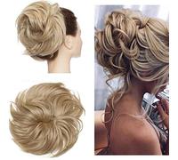 Tousled - Extension per chignon, con elastico in gomma, sintetiche, per coda di cavallo, da donna, colore nero scuro