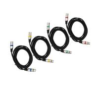 Tousuarsi Confezione da 4 cavi DMX lunghi 3 m per illuminazione palcoscenico