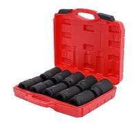 TouSuaRSi Set di chiavi a bussola per avvitatore a percussione, set di dadi a percussione, per auto, SW 24 27 30 32 33 34 36 38 41 46 mm