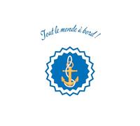 Tout le monde à bord! Cover French Text Notebook with Anchor: Beautiful Gift Notebook Journal for Friends and Family, Teens and Adults, School Booklet