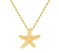 TOVABA Collana Stella Marina Dorata Donna, Collana Con Stella Marina Elegante Estiva, Gioiello Ipoallergenico Regalo Raffinato Donna Estiva