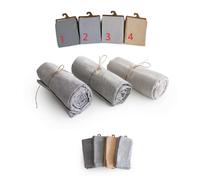 Tovaglia 12 Persone + set 4 Tovaglioli Misto Lino Tinto Filo 4 Varianti