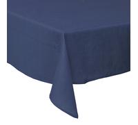 Tovaglia 140x180 cm antimacchia, effetto lino, 8 posti tavola, blu, Solid Sibilla