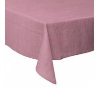 GALILEO SpA Tovaglia 140x180 cm antimacchia, effetto lino, 8 posti tavola, rosa cipria, Solid Sibilla