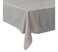 Tovaglia 140x240 cm antimacchia, effetto lino, 10 posti tavola, grigio, Solid Sibilla