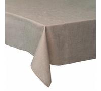 Tovaglia 140x240 cm antimacchia effetto lino, 10 posti tavola, marrone, Solid Sibilla