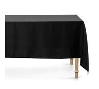 Tovaglia 180 x 300 cm tessuto 100% poliestere - tovaglia rettangolare grande per compleanno, festa di Capodanno, Halloween, festa di funebre, sfondo fotografico e tovaglia in tessuto, colore nero