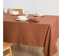 Tovaglia a quadri in cotone tinto filo, BETHANY BICOLORE Rosso 150 x 150 cm