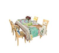 Tovaglia A Rettangolare Farm Happy Easter Bunny Rabbits Eggs Tovaglia da Pranzo Interno Copritavolo Pranzo, per Compleanno, Tavolo da Pranzo, Giardino, 137x183cm