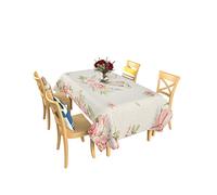 Tovaglia A Rettangolare Happy Easter Bunny Ears Spring Flower Tovaglia Antimacchia Decorazione Copritavolo Pranzo, per Cucina, Tavolo da Pranzo, Natale, 137x183cm