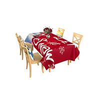 Tovaglia A Rettangolare Merry Christmas Snowflake Xmas Snowman Tovaglia Impermeabile Esterno Copritavolo, per Natale, Fidanzamento, Picnic, 137x183cm