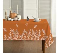 Tovaglia A Rettangolare Thanksgiving Autumn Harvest Wild Flowers Tovaglia Antimacchia Decorazione Poliestere Impermeabile Tablecloth, per Natale, Tavolo da Pranzo, Compleanno, 137x183cm